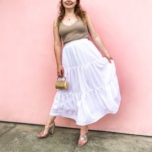 White tiered skirt